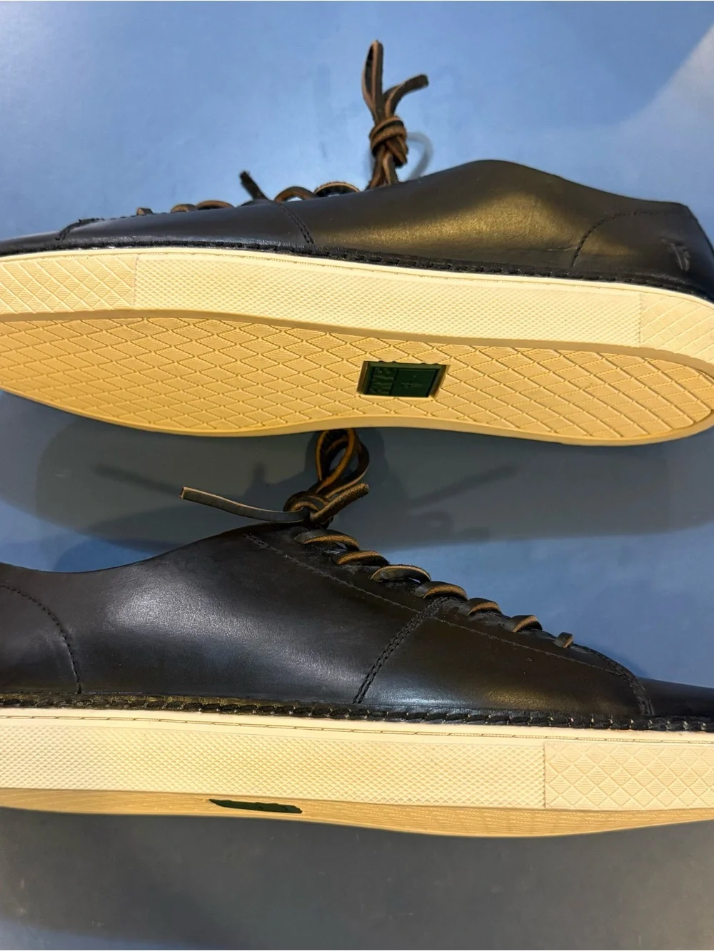 Frye Men's Black Leather Lace-Up Sneakers size 11